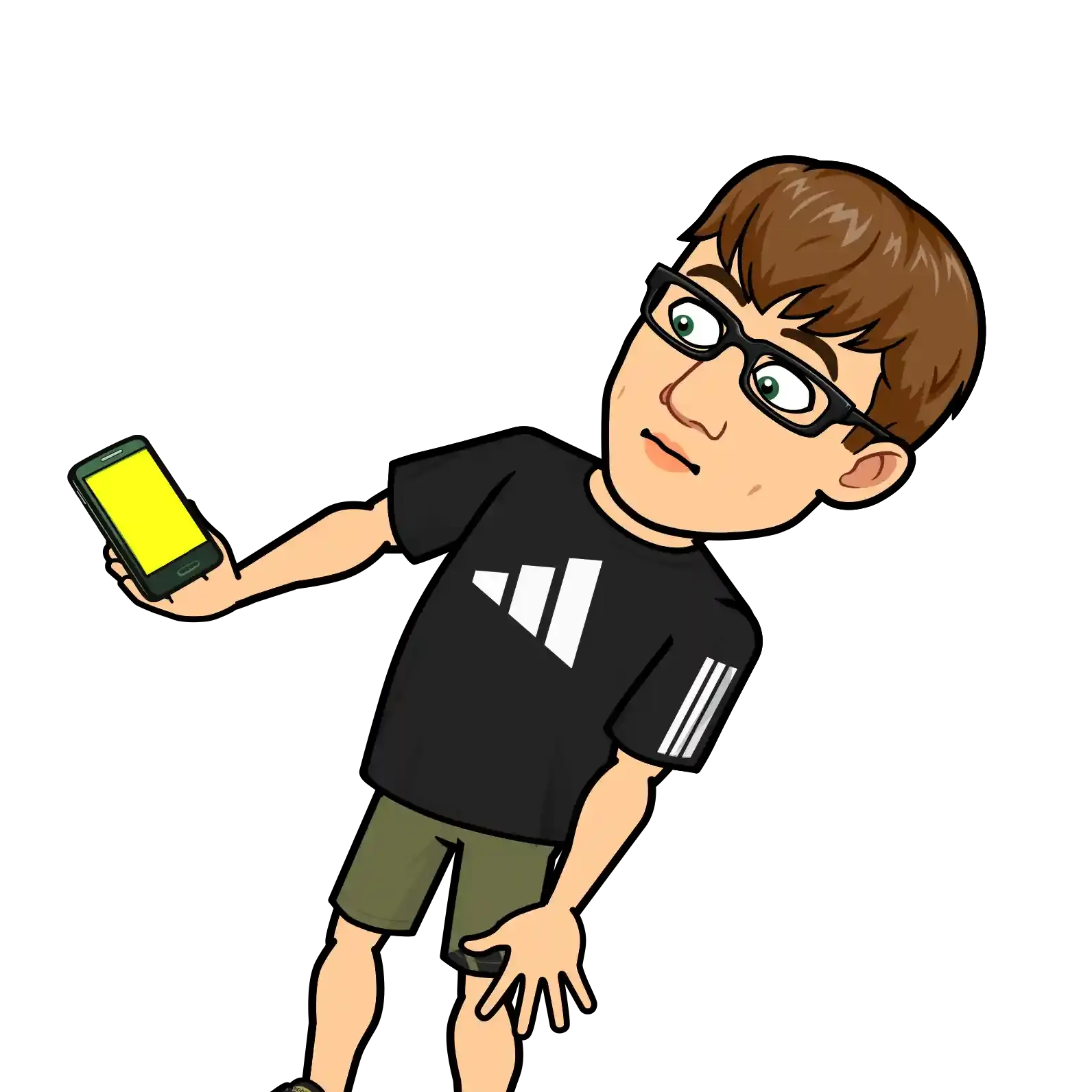 Bitmoji of Ivan Bongiovanni with a phone